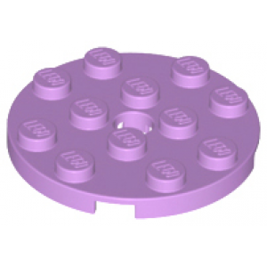 plaat rond 4x4 met gat medium lavender